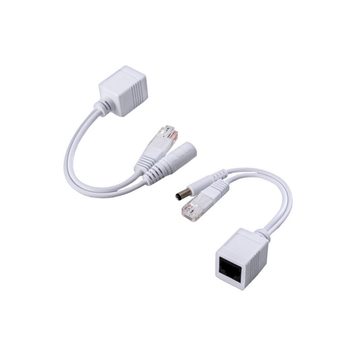 Passive PoE Injector and Splitter Set DC