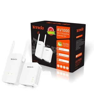 Tenda AV1000 2-Port Gigabit Wi-Fi Powerline Extender Starter Kit | W-PH5